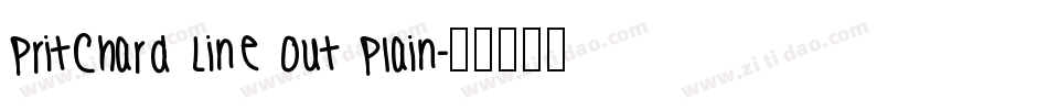Pritchard Line Out Plain字体转换